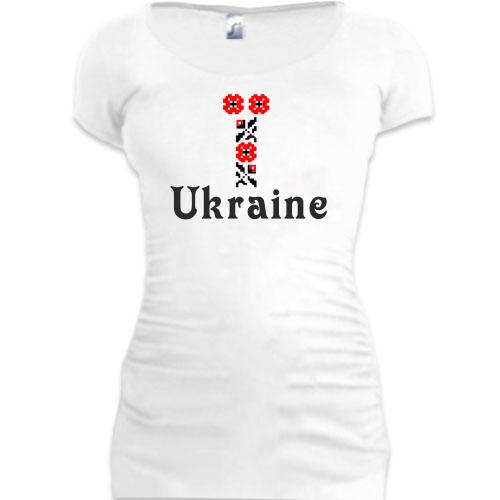 Подовжена футболка Вишиванка Ukraine