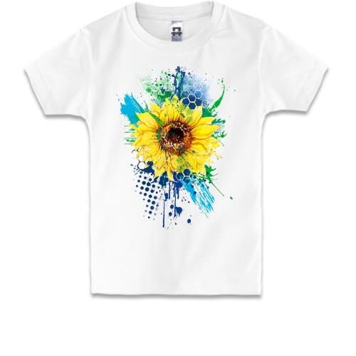 Дитяча футболка зі стилізованим соняшником