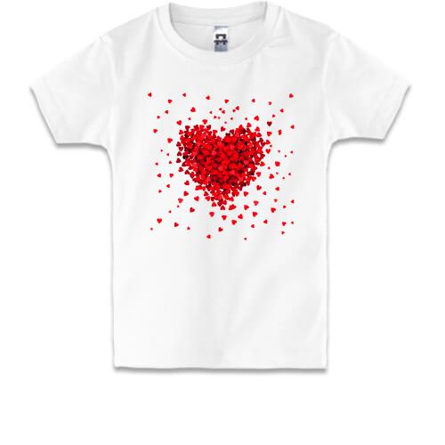 Детская футболка 1000 сердец