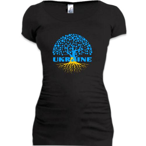 Подовжена футболка Ukraine (дерево)
