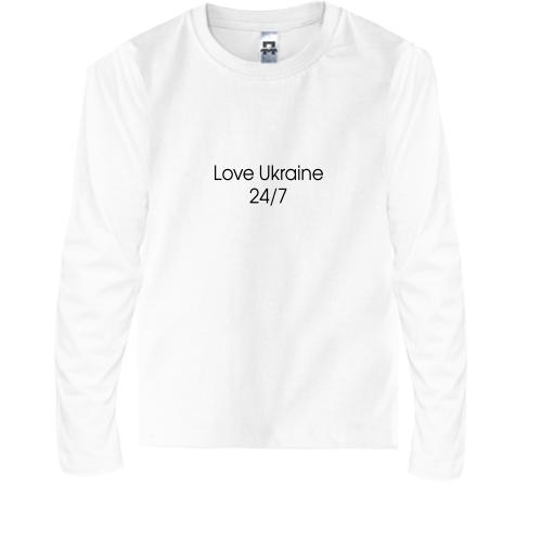 Детская футболка с длинным рукавом Love Ukraine 24/7