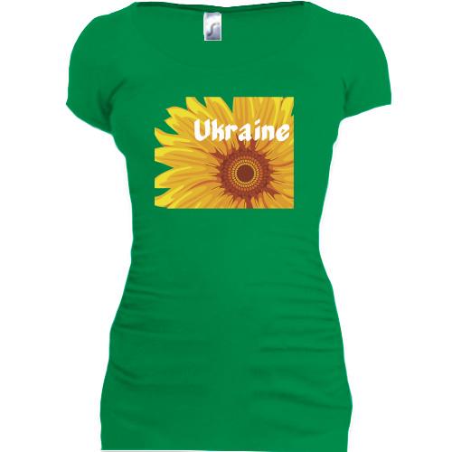 Подовжена футболка Ukraine (Соняшники) АРТ