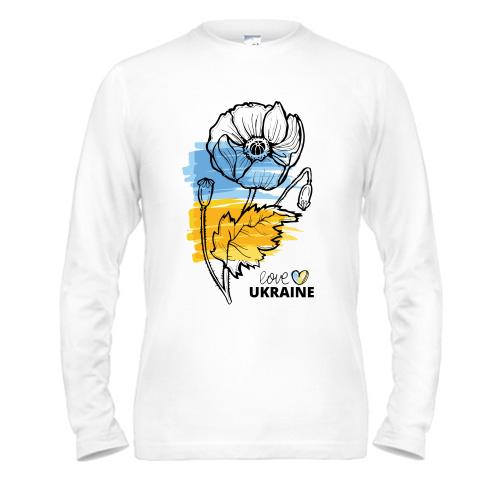 Чоловічий лонгслів Love Ukraine (Квітка)