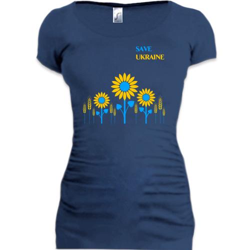 Подовжена футболка Save Ukraine