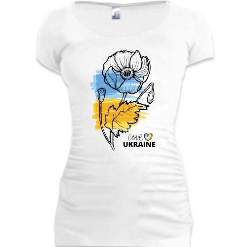 Подовжена футболка Love Ukraine (Квітка)