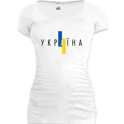 Подовжена футболка з написом Україна (2)