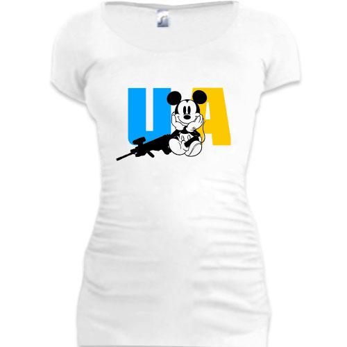 Подовжена футболка Міккі UA з автоматом