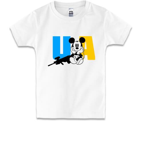 Дитяча футболка Міккі UA з автоматом