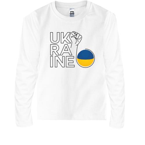 Детская футболка с длинным рукавом Ukraine Power