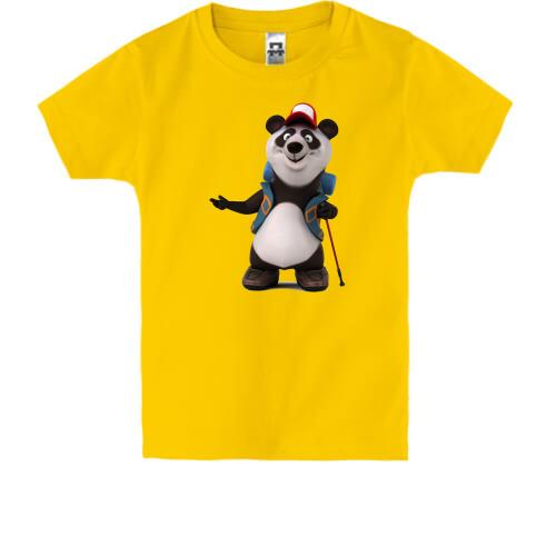 Детская футболка Панда-турист