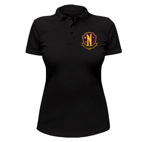 Жіноча футболка-поло з логотипом Nevermore Academy