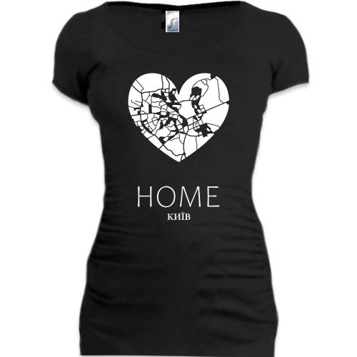 Подовжена футболка із серцем Київ Home