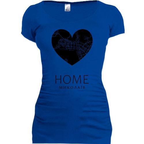 Подовжена футболка з серцем Home Миколаїв
