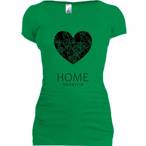 Подовжена футболка з серцем Home Чернігів