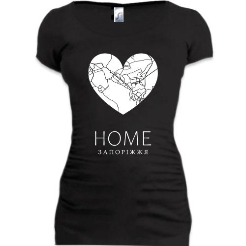Подовжена футболка з серцем Home Запоріжжя