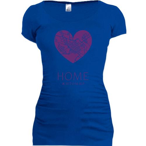 Подовжена футболка з серцем Home Житомир