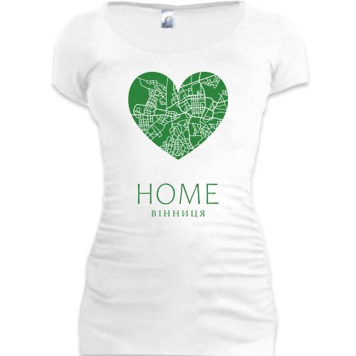 Подовжена футболка з серцем Home Вінниця