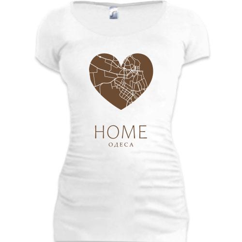 Подовжена футболка з серцем Home Одеса