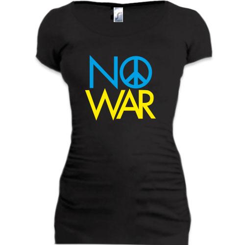 Женская удлиненная футболка No War