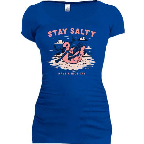 Подовжена футболка Stay salty