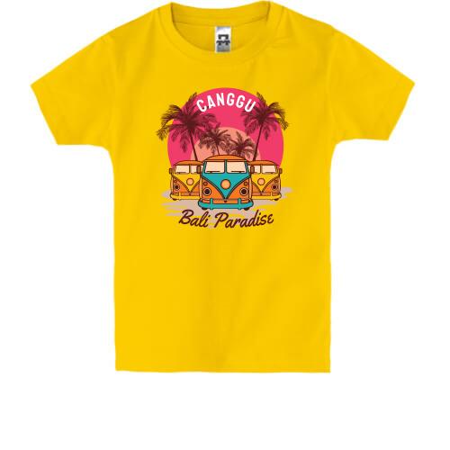 Детская футболка с ретро автобусами Bali paradise