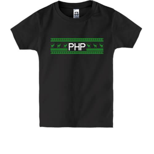 Детская футболка PHP и олени