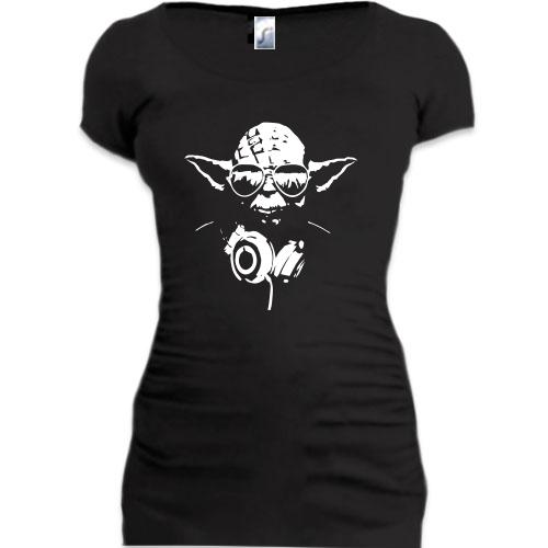 Женская удлиненная футболка Yoda (2)