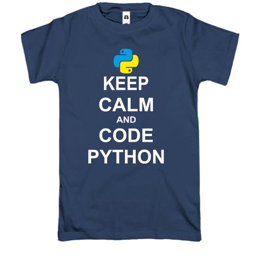 Футболка Keep calm and code python