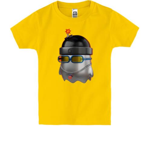 Дитяча футболка Привид з шапкою-бомбою