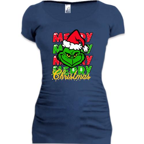 Подовжена футболка з Грінчем Merry merry merry