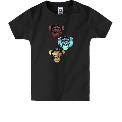 Дитяча футболка Три мудрі мавпи