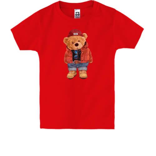 Детская футболка со стильным медвеженком