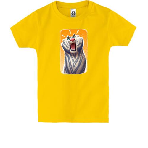 Детская футболка с мультяшным тигром