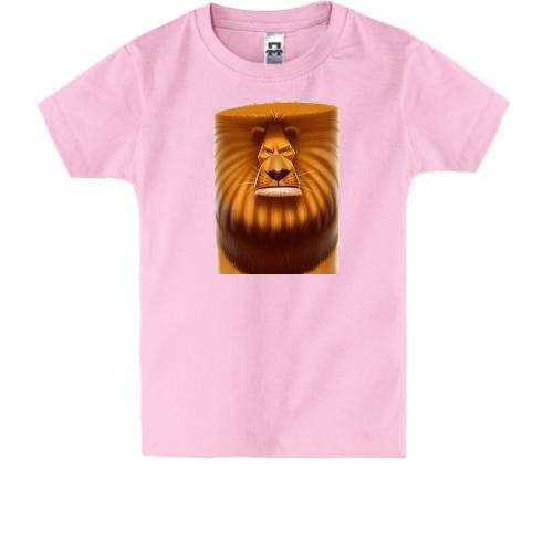 Детская футболка со львом в стиле cartoon