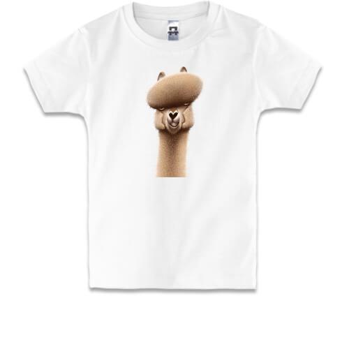Детская футболка с ламой в стиле cartoon