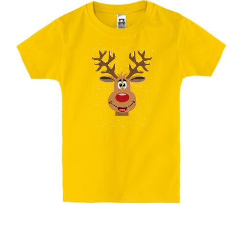 Детская футболка с улыбающимся оленёнком