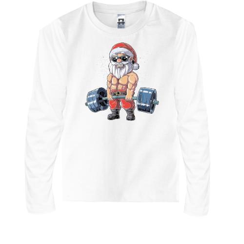 Детская футболка с длинным рукавом Железый Санта