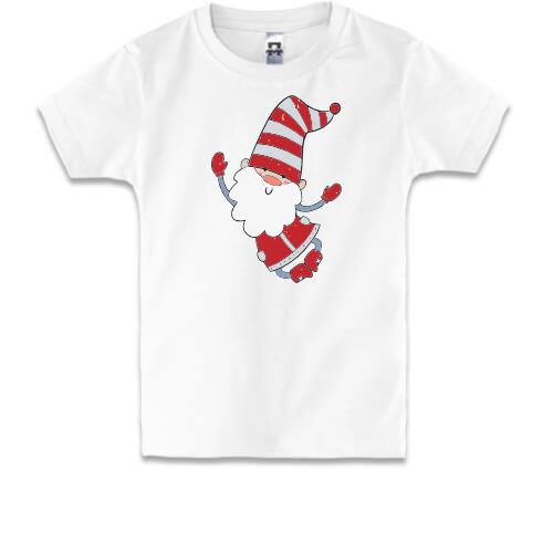 Детская футболка с рождественский гномом