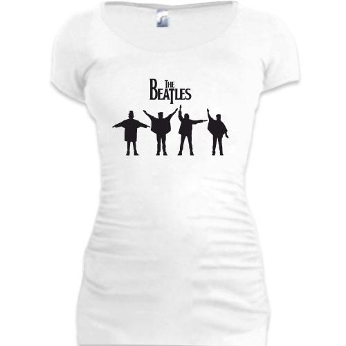 Женская удлиненная футболка The Beatles(3)