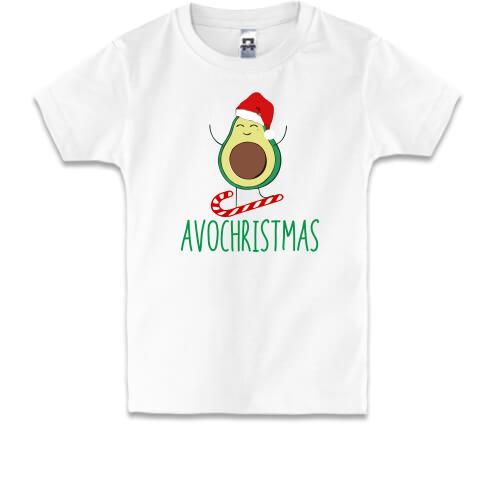 Детская футболка с рождественским авакадо