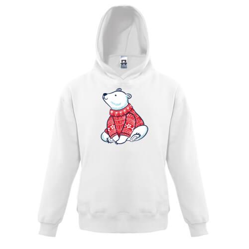 Дитяча толстовка з білим ведмедиком у светрі