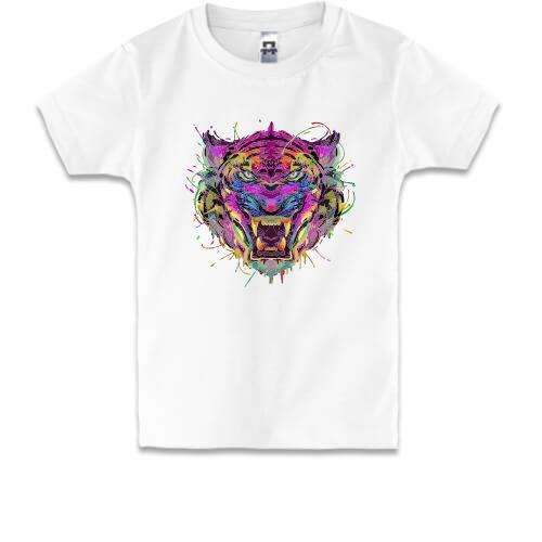 Дитяча футболка з барвистим тигром