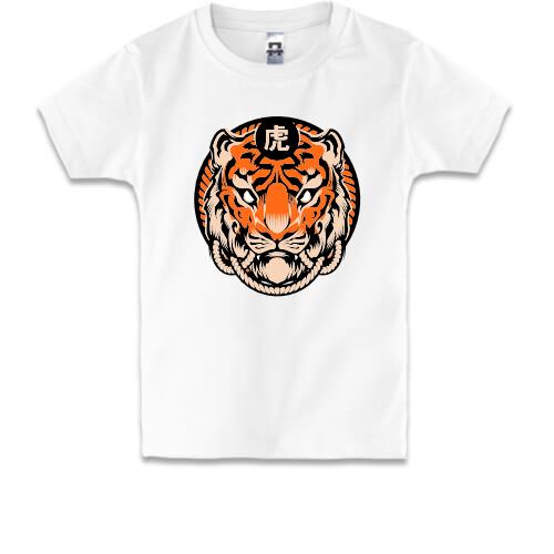 Детская футболка Тигр с иероглифом