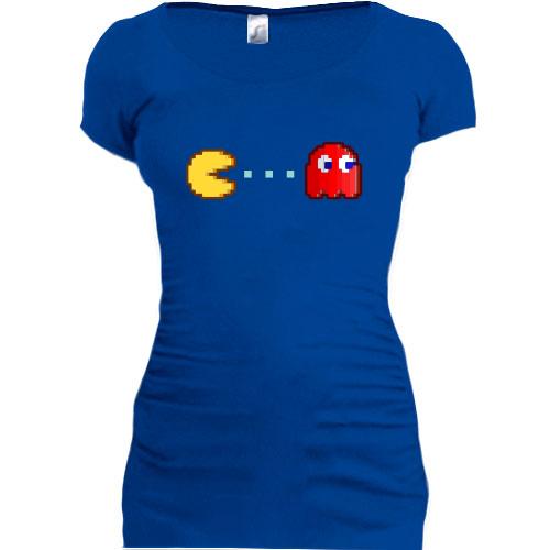 Подовжена футболка Pacman vs  ghost