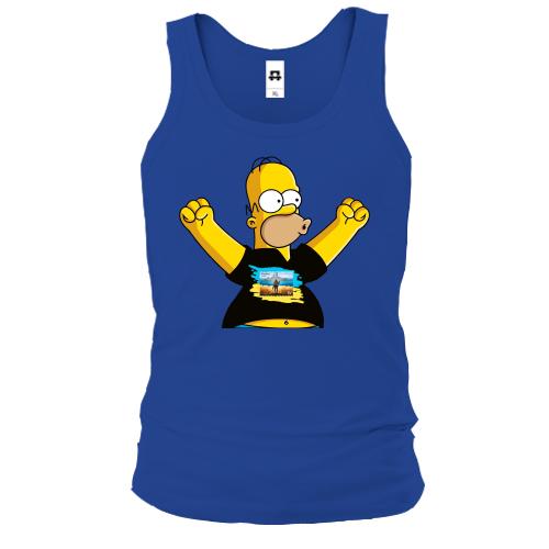 Майка Гомер в патриотической футболке
