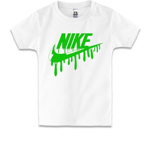 Дитяча футболка лого Nike з потіками