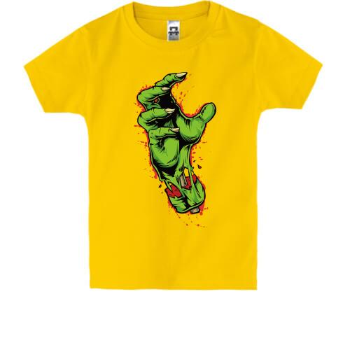 Дитяча футболка із зеленою рукою зомбі