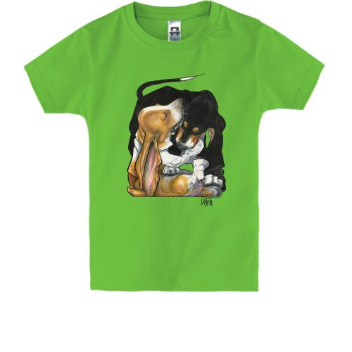 Детская футболка с двумя пёсиками