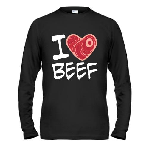 Чоловічий лонгслів I love Beef