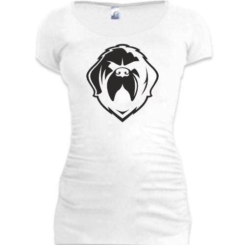 Подовжена футболка із силуетом пса